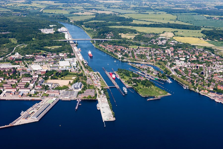 Kiel Canal aerial view
